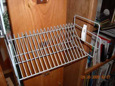 Helps keep rack level