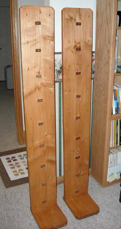 Two stands awaiting racks