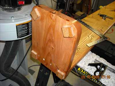 Screwed and glued and MDF foot pads