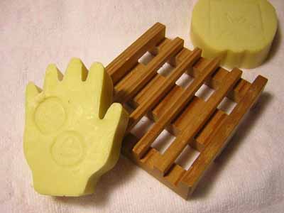 Cedar soap dish